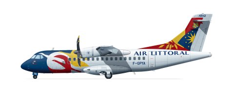 F-RSIN FRP4028 ATR 42 Air Littoral Model Kit in 1 144 Scale for sale online